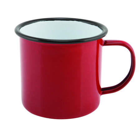 Emaille mok rood 360 ml