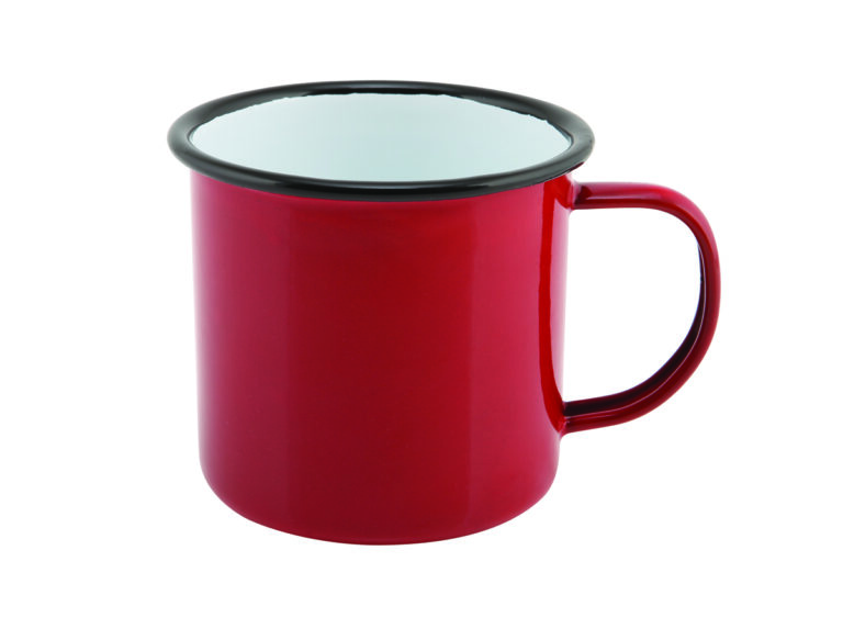 Emaille mok rood 360 ml