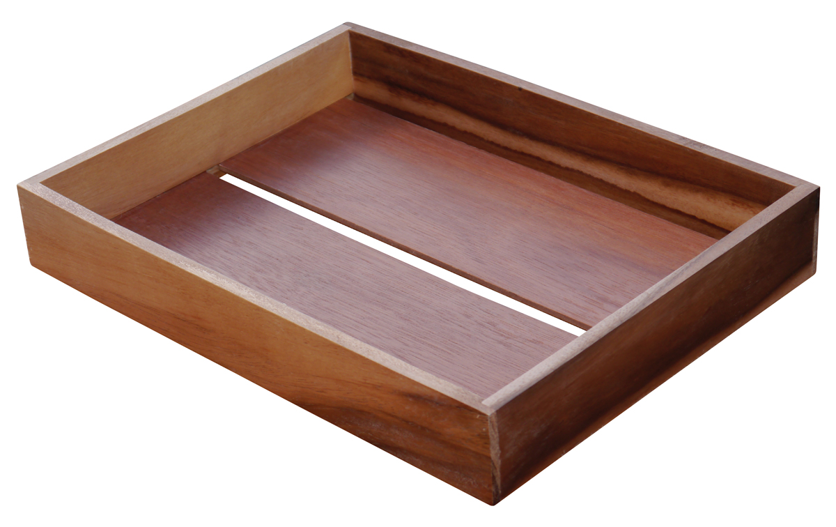 Acacia displaykratje 40 x 30 x 6 cm