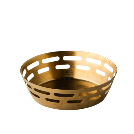 Broodmand vintage goud Ø17 x 5 cm