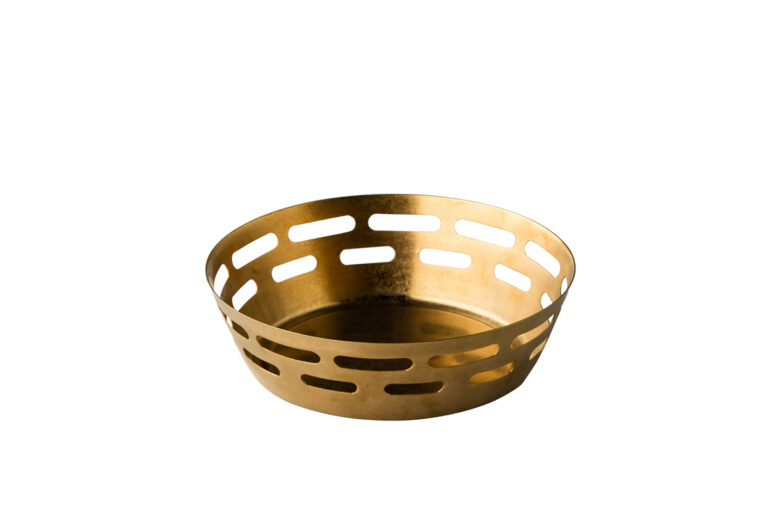 Broodmand vintage goud Ø17 x 5 cm