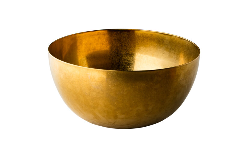 Vintage goud kom Ø30 cm 8L