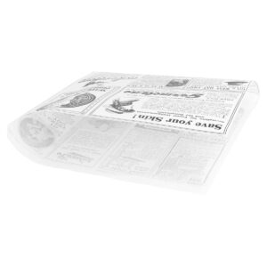 Vetvrij papier zak"Newspaper white"18x17cm 500-pak