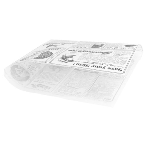 Vetvrij papier zak"Newspaper white"18x17cm 500-pak