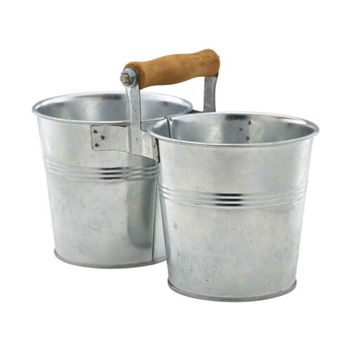 Gegalvaniseerde stalen duo serveeremmer 12 cm