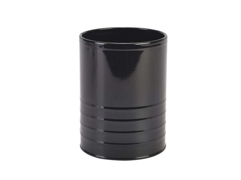 Gegalvaniseerde stalen beker zwart 1300 ml