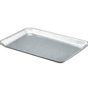 Gegalvanis. stalen schaal rechth. 31,5 x 21,5cm