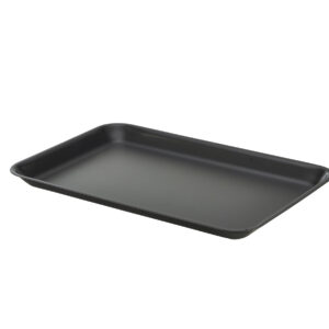 Gegalv. stalen dienblad matzwart 31,5 x 21,5 cm