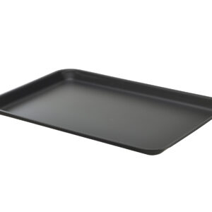 Gegalv. stalen dienblad matzwart 37 x 26,5 cm