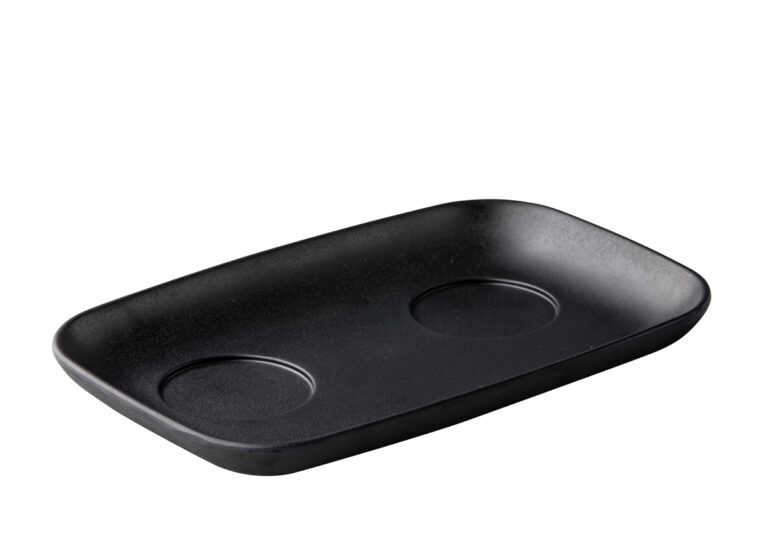 Garnituur bord met 2 uitsparingen zwart 28 x 18