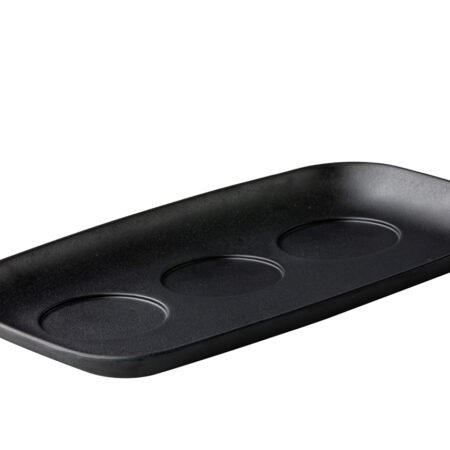 Garnituur bord met 3 uitsparingen zwart