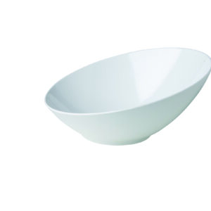 Schuine schaal wit 21,2 x 20,8 x 10,4 cm