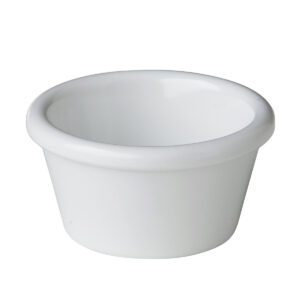 Ramekin met ribbel wit 70 ml