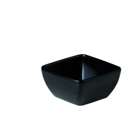 Gebogen vierkant bakje zwart 8,9 x 8,9 x 4,5 cm