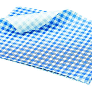 Vetvrij papier blauw geblokt 25 x 20 cm 1000st