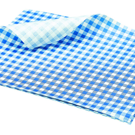 Vetvrij papier blauw geblokt 25 x 20 cm 1000st