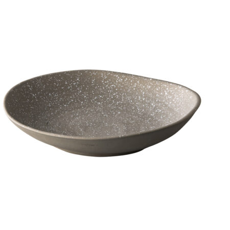 Chameleon diep bord grijs met witte spikkels 24cm