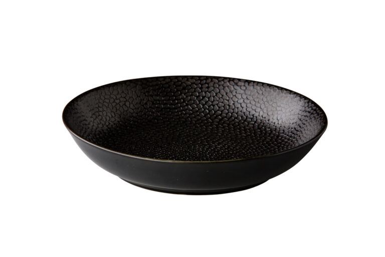 Coupe pastabord Honeycomb zwart 21 cm