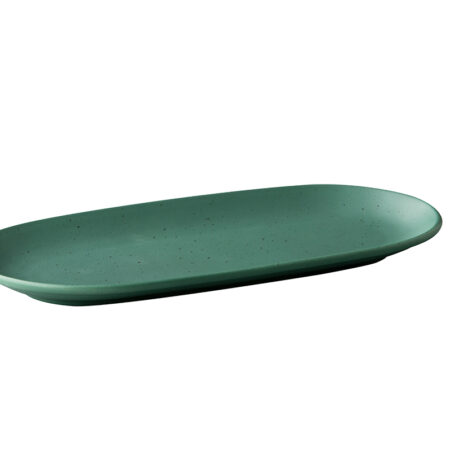 Tinto ovale serveerbord mat groen 30 x 15 cm