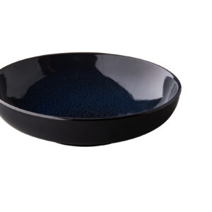 Diep bord Speckle reactive blauw 22 cm