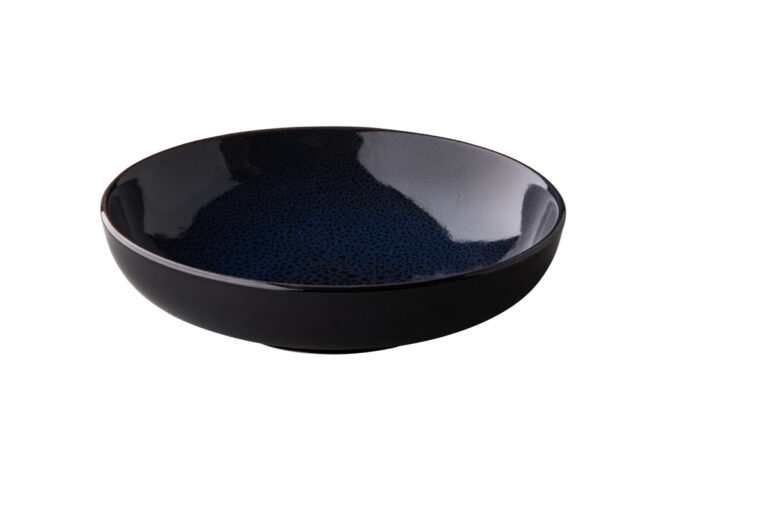 Diep bord Speckle reactive blauw 22 cm