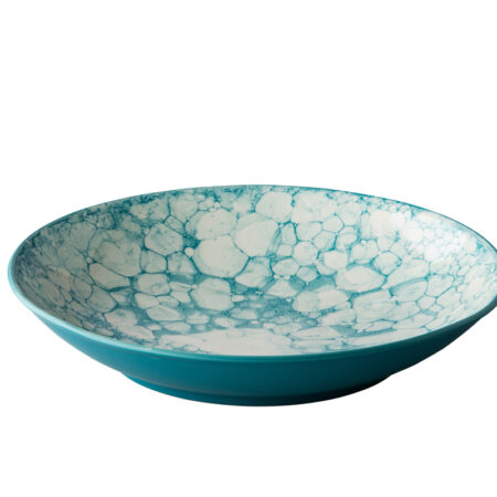 Diep bord Bubble turquoise 25,5 cm