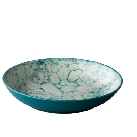 Diep bord Bubble turquoise 21 cm