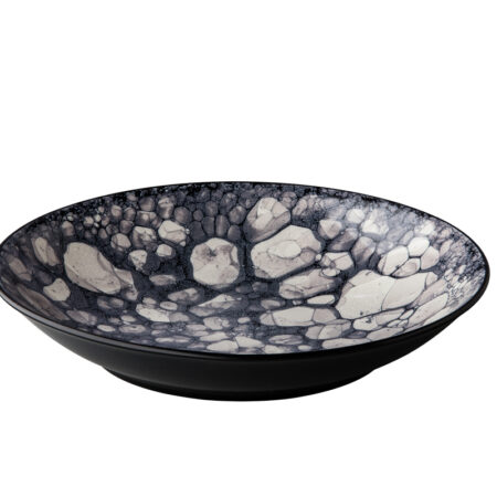 Diep bord Bubble zwart 25,5 cm