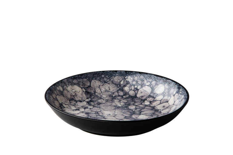 Diep bord Bubble zwart 21 cm