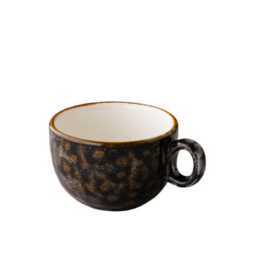 Jersey cappuccino kop stapelbaar bruin 200 ml