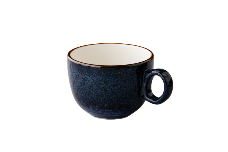 Jersey latte koffiekop stapelbaar blauw 350 ml