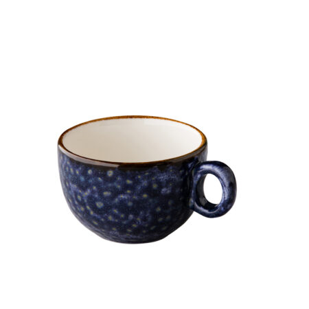 Jersey cappuccino kop stapelbaar blauw 200 ml