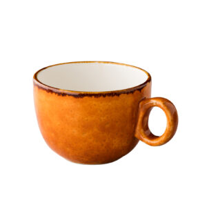 Jersey latte koffiekop stapelbaar oranje 350 ml