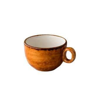 Jersey cappuccino kop stapelbaar oranje 200 ml