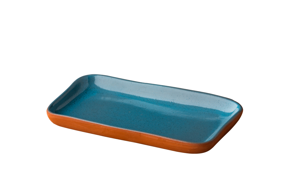 Stoneheart snack tapas bord 19 x 11,2 cm blauw