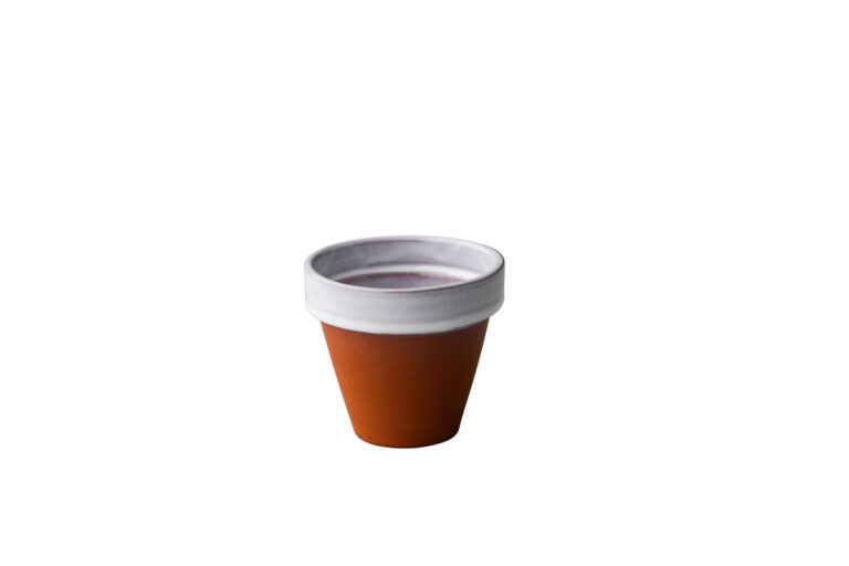 Stoneheart pot 6,5 x 6 cm wit 90ml