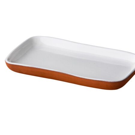 Stoneheart snack tapas bord 19 x 11,2 cm wit
