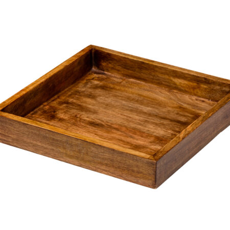 Rechth. Houten serveerschaal 30x30x5 cm