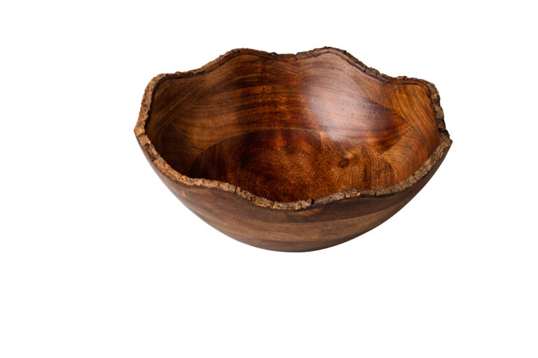Houten kom nature Ø30x12 cm