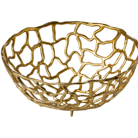 Aluminum mand goud Ø38 cm