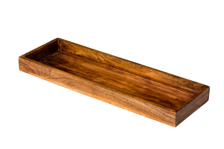 Rechth. Houten serveerschaal 62x21 cm
