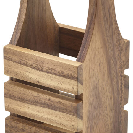 Acacia bestek houder 10x10x20cm