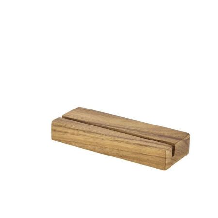 Acacia hout menu houder 20 x 3,2 x 7,5cm