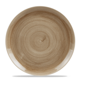 stonecast patins antique taupe evolve coupe plate 11.25" box