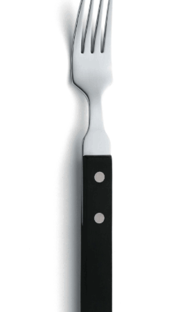 amefa steakvork met zwart heft (12 stuks)