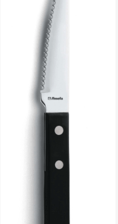 amefa steakmes met zwart heft (12 stuks)