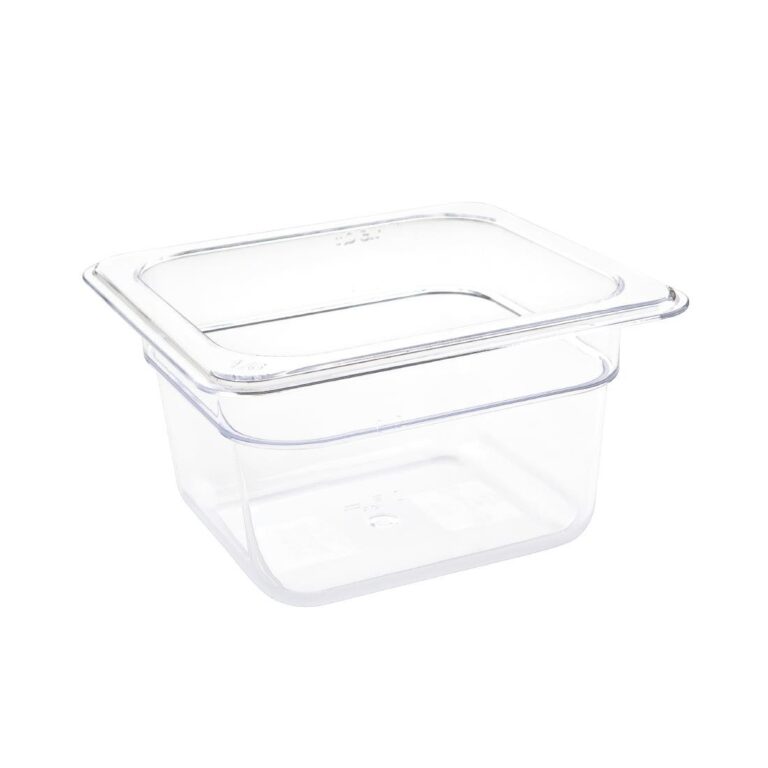 Vogue polycarbonaat 1/6 gastronorm container 100mm transparant