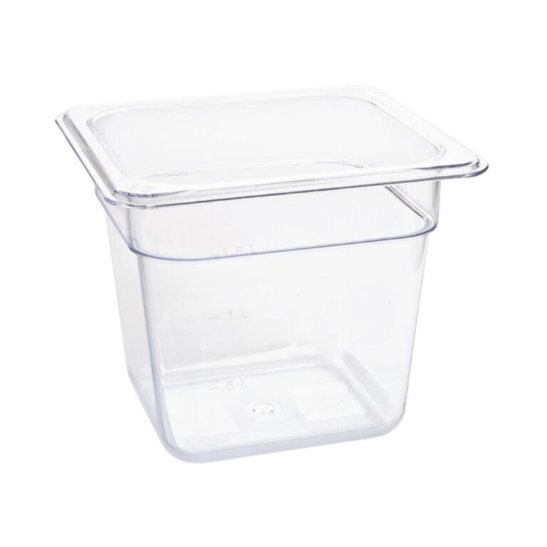 Vogue polycarbonaat 1/6 gastronorm container 150mm transparant
