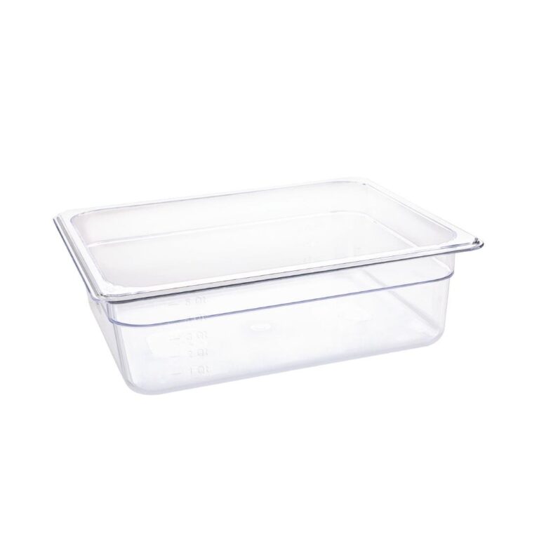 Vogue polycarbonaat 1/2 gastronorm container 100mm transparant