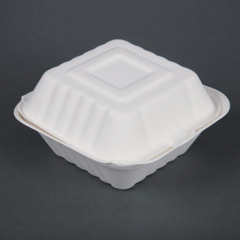 Fiesta Compostable bagasse hamburgerbakjes 152mm (500 stuks)